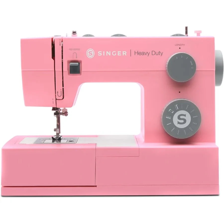 4411 Heavy Duty Pink Sewing Machine With Accessories High Speed 69 Stitch Applications Strong Motor Metal Frame Led Light