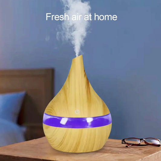 300ml USB Smart Touch Humidifier with 7 Color LED Lights - Auto Shut-Off & Quiet Operation for Home/Yoga