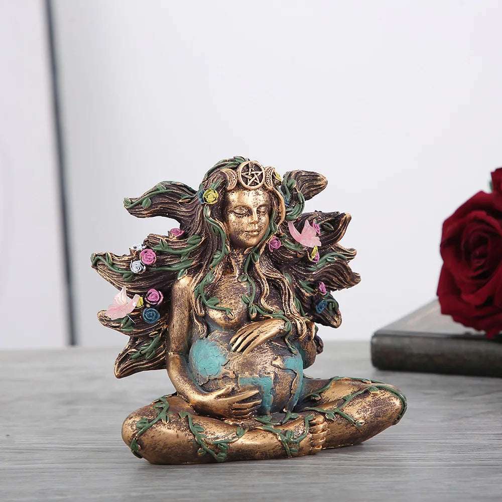 Butterfly Earth Mother Gaia Statue Resin Crafts Decoration Home Decoration Living Room Desktop Decoration