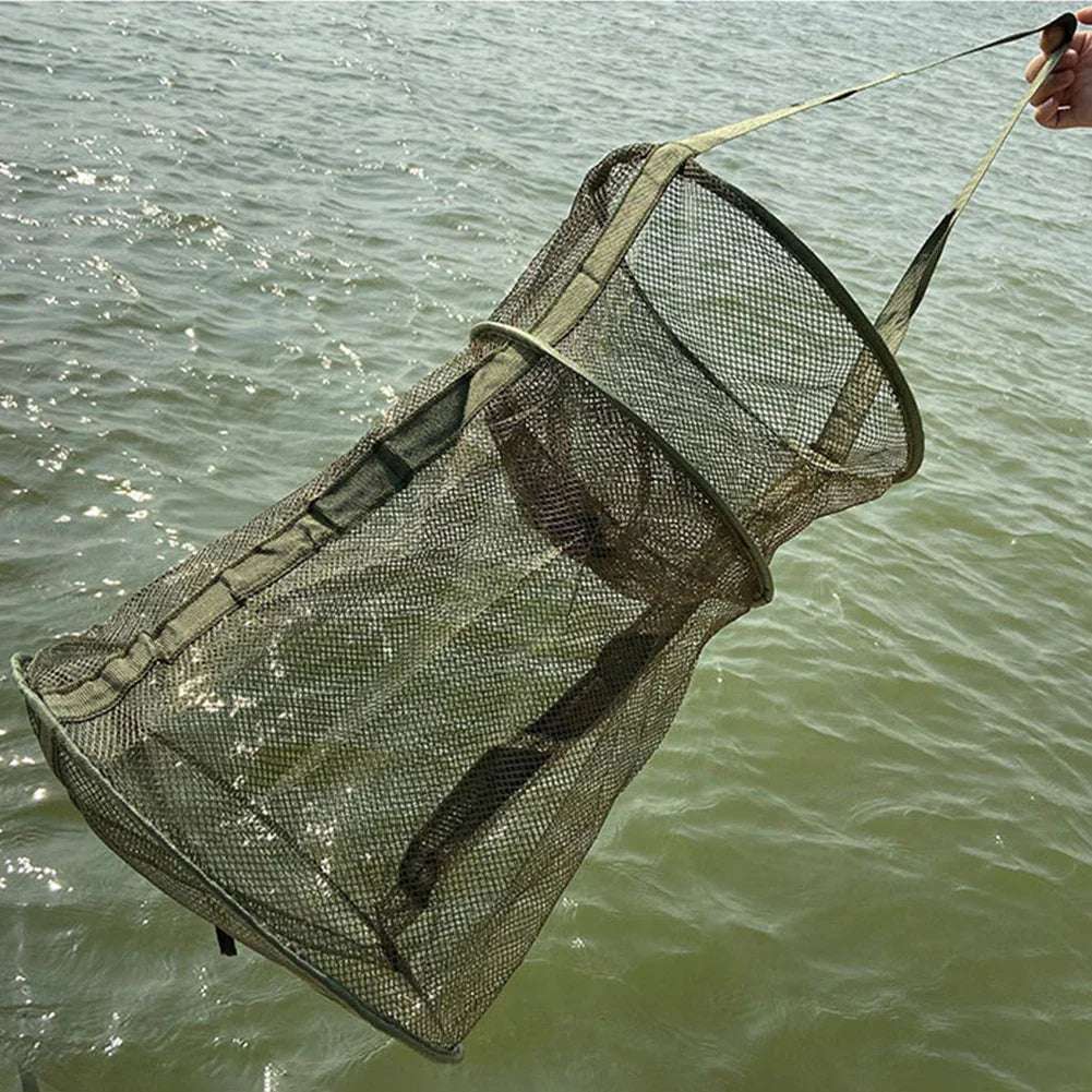 Mesh Fishing Cage Portable Fishing Net Round Folding Fish Net Foldable Landing Net Fishing Cast Net for Crab Fishing Asseccories