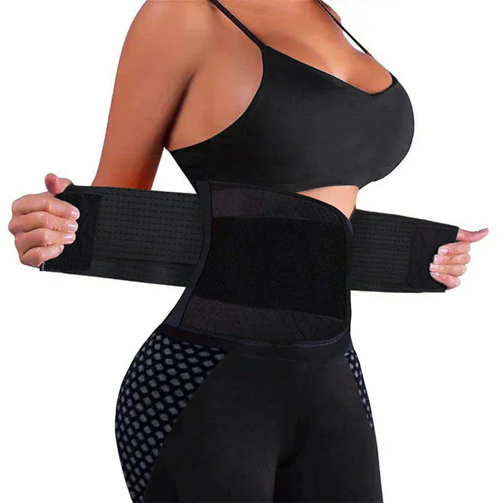 Unisex Black Postpartum Belly Band Casual Four Seasons Adult Maternity Recovery Belt Girdles with Sticker for WoMen's Body Shaper