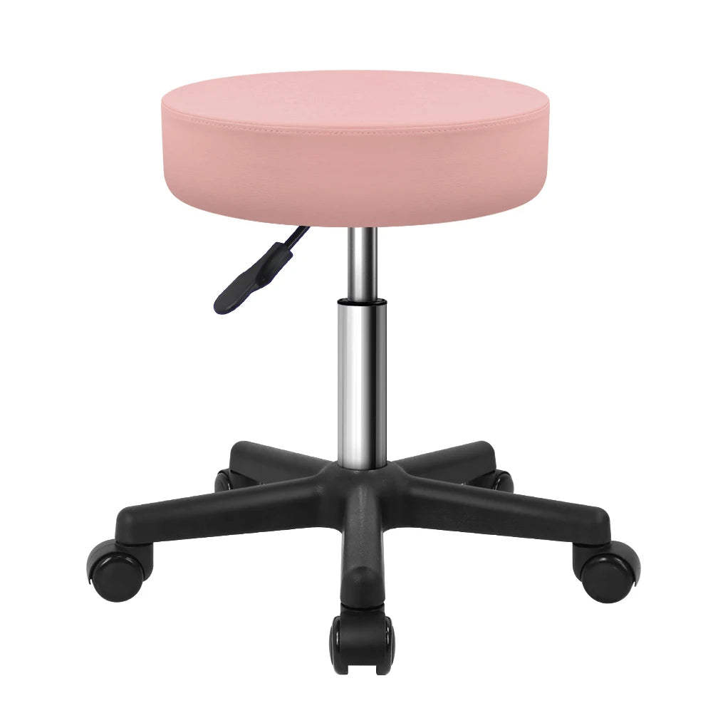Kktoner Adjustable Swivel Stool With Wheels Round Swivel Stool With Bl