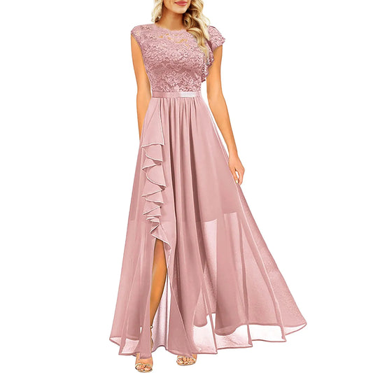 Elegant Women Sleeveless Long Evening Dress Wedding Guest Formal Occas