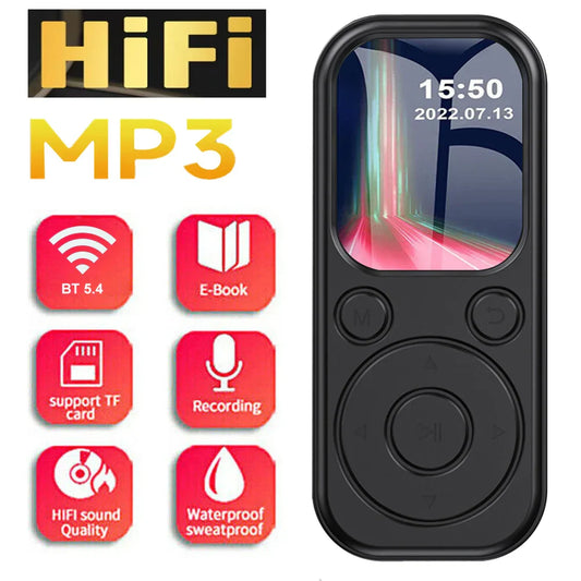 MP3 MP4 Player HiFi Lossless Music Player 2.01 Inch IPS Screen Bluetooth 5.4 Portable MP3 Player FM E-book Recorder