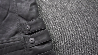 Caranfier Men'S Leather Jacket “ Washed Retro Velour Pu Motorcycle Biker Coat, Autumn Winter Outerwear