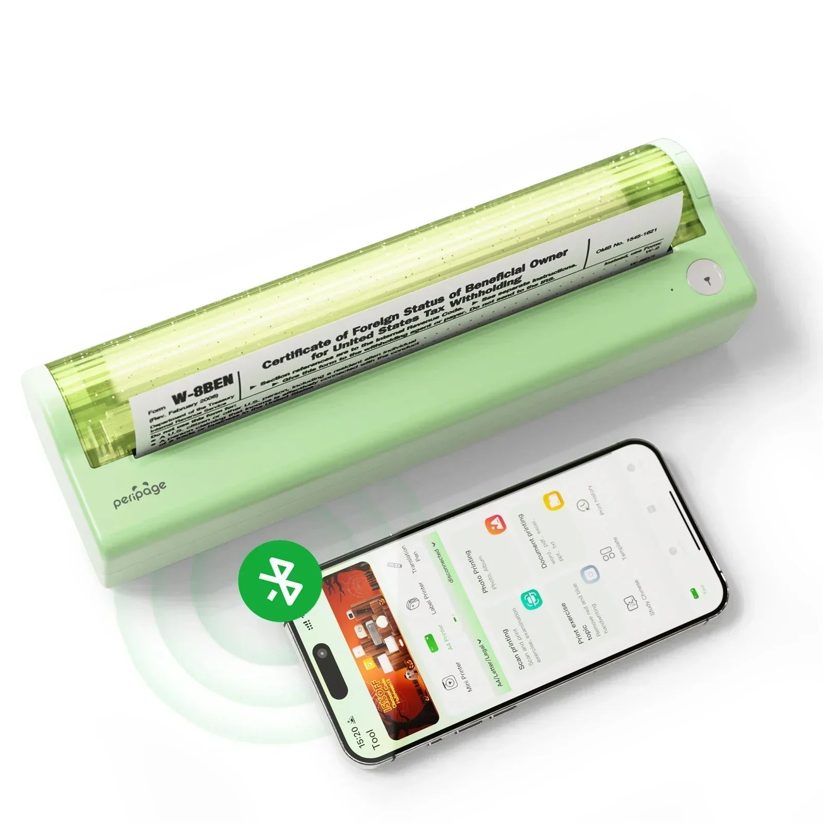 PeriPage P80 Portable Printers Wireless for Travel, Bluetooth Mobile Printer Portable Compatible with Phone & Laptop