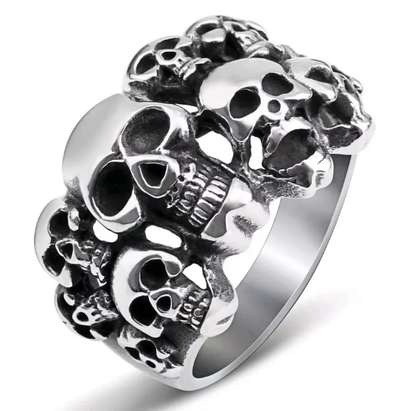 New European And American Skull Dominant Men Ghost Head Ring