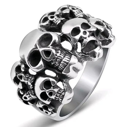 New European And American Skull Dominant Men Ghost Head Ring