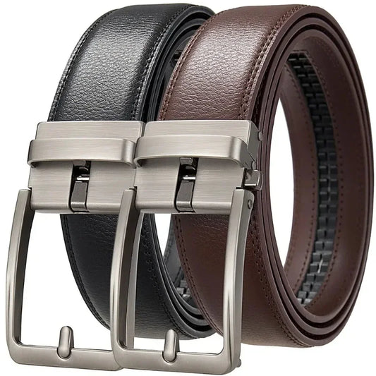 Click Belts for Men's Brand Designer Fashion Automatic Buckle Genuine Leather Men's Jeans High Quality Waist Male Strap