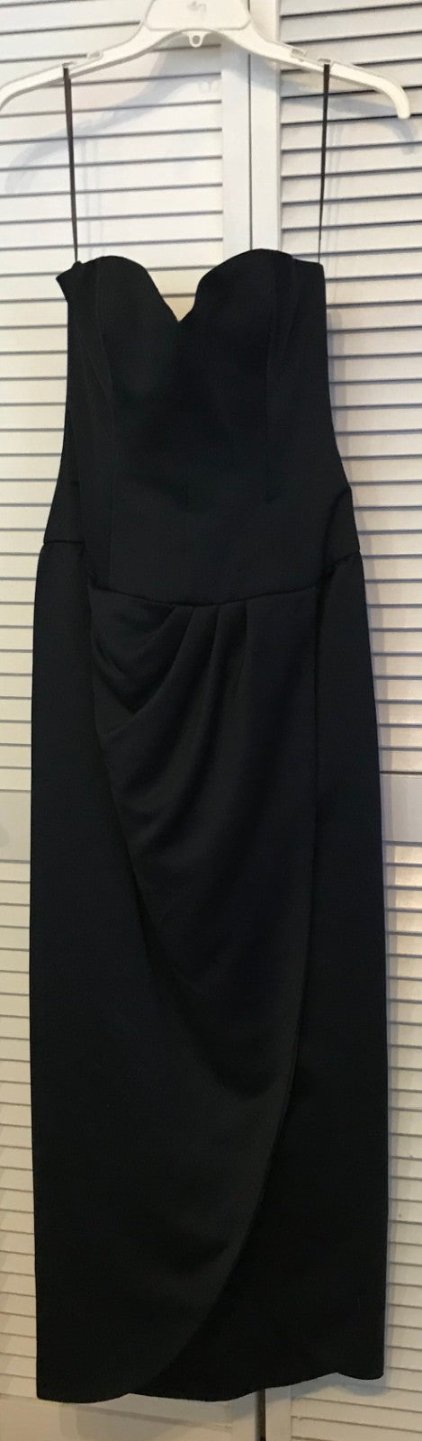 Women Dress Satin Black 3-1 InFold at Waist Size 12
