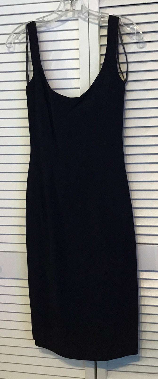 Women Dress Crepe/Acetate Navy Sleeveless Size 4