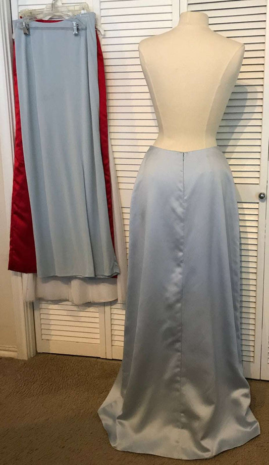 Women'skirt Satin Blue Size 8