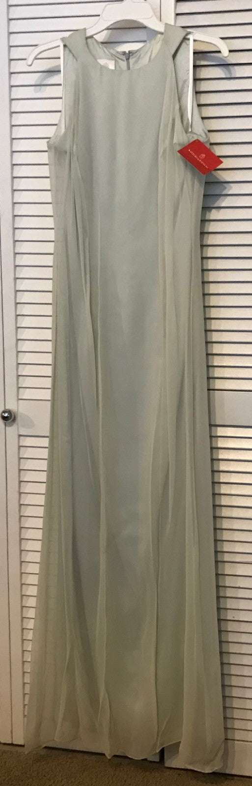 Women Dress Chiffon Mint Round Collar Size 10