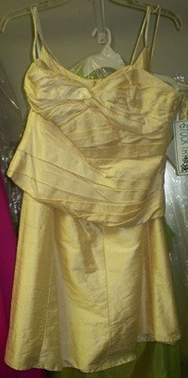 Women Dress Suit Dress and Top Taffeta Gold Size 10