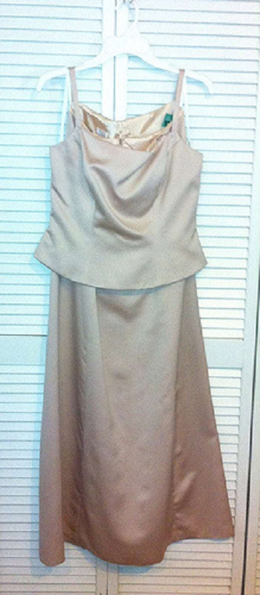 Women Dress Suit Dress and Top Satin Almond 9-Button Size 10