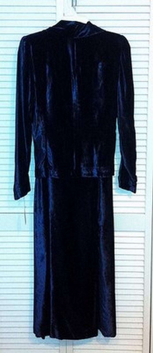 Women Dress Suit Dress and Top Velvet Jacket Size 8