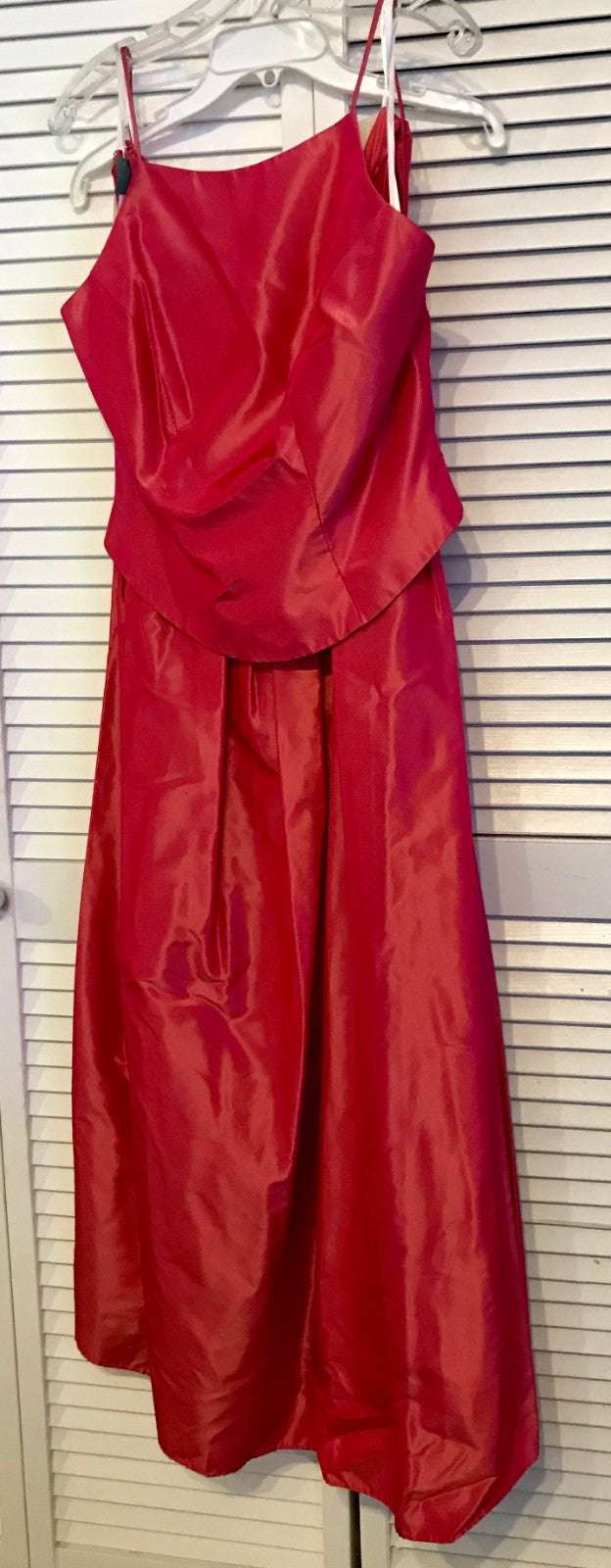 Women Dress Suit Dress and Top Taffeta Red Size 10