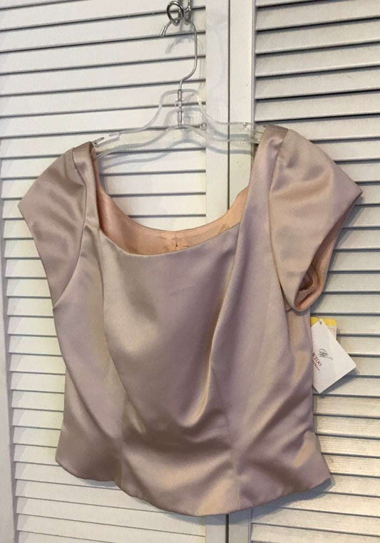 Watters & Watters/WToo Women's Top Satin Almond Cap Sleeve Size 10