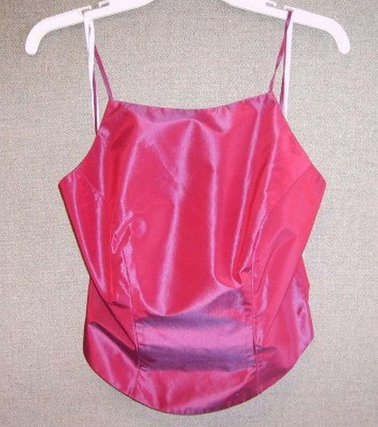 Women Top Taffeta Purple Red Size 6