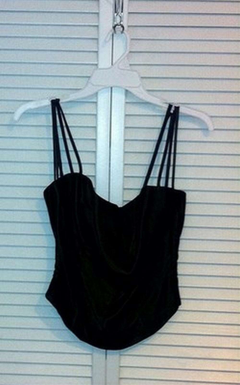 Watters & Watters Women's Top Velvet Navy-Dark Sleeveless Size 6