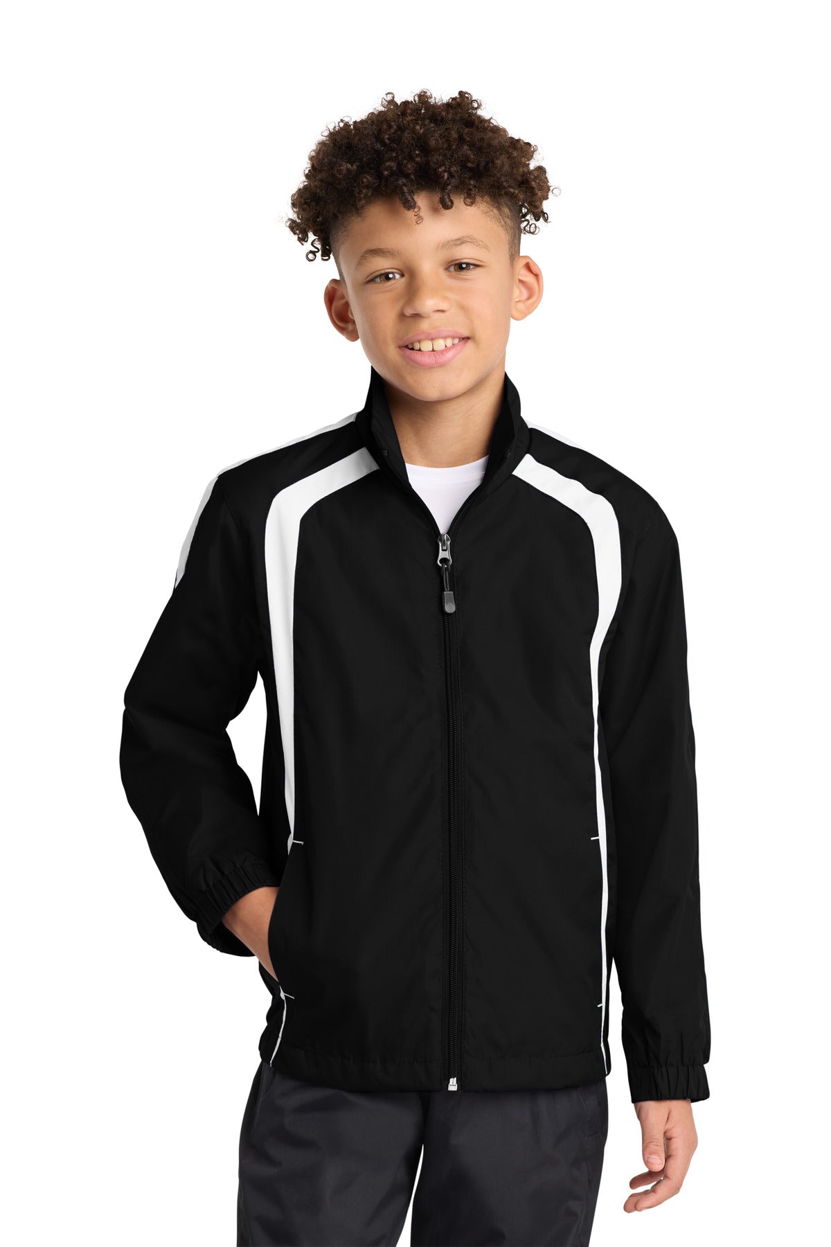 Sport-Tek® Youth Colorblock Raglan Jacket. YST60