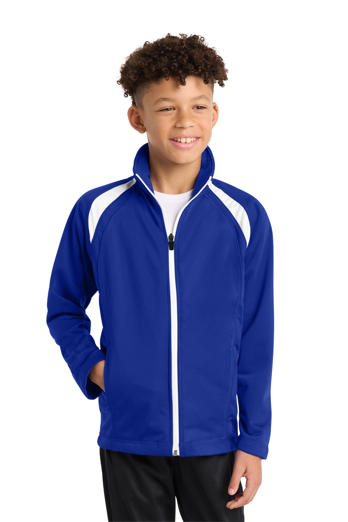 Sport-Tek® Youth Tricot Track Jacket. YST90