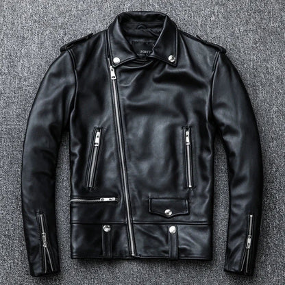 Spring Classical Suitableo Jacket Genuine Leather Motorcycle Jackets Men New Zea image 2