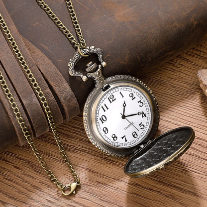 Pocket Watch Antique Steampunk Vintage Quartz Pocket Watch Rose Gold Case Neckl image 5