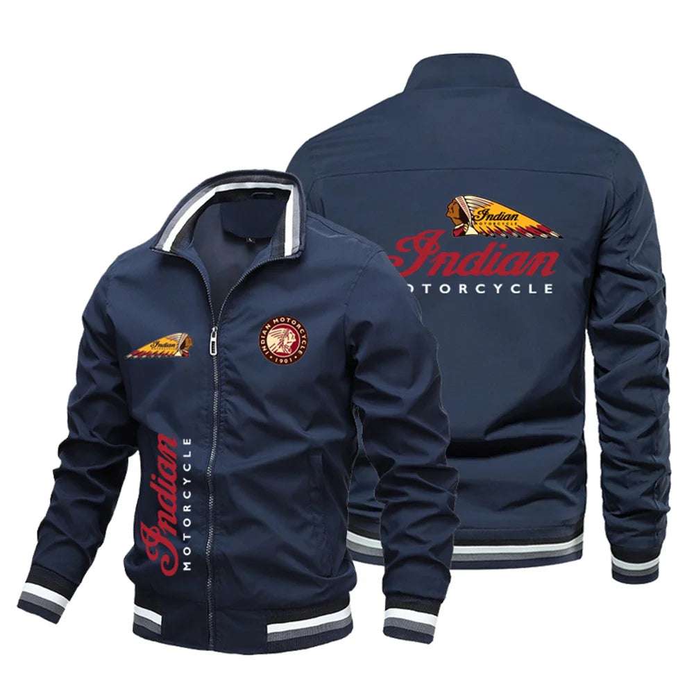 Men'S Baseball Jacket , Indian Printed Bicycle Jacket, Oversized Ballmer