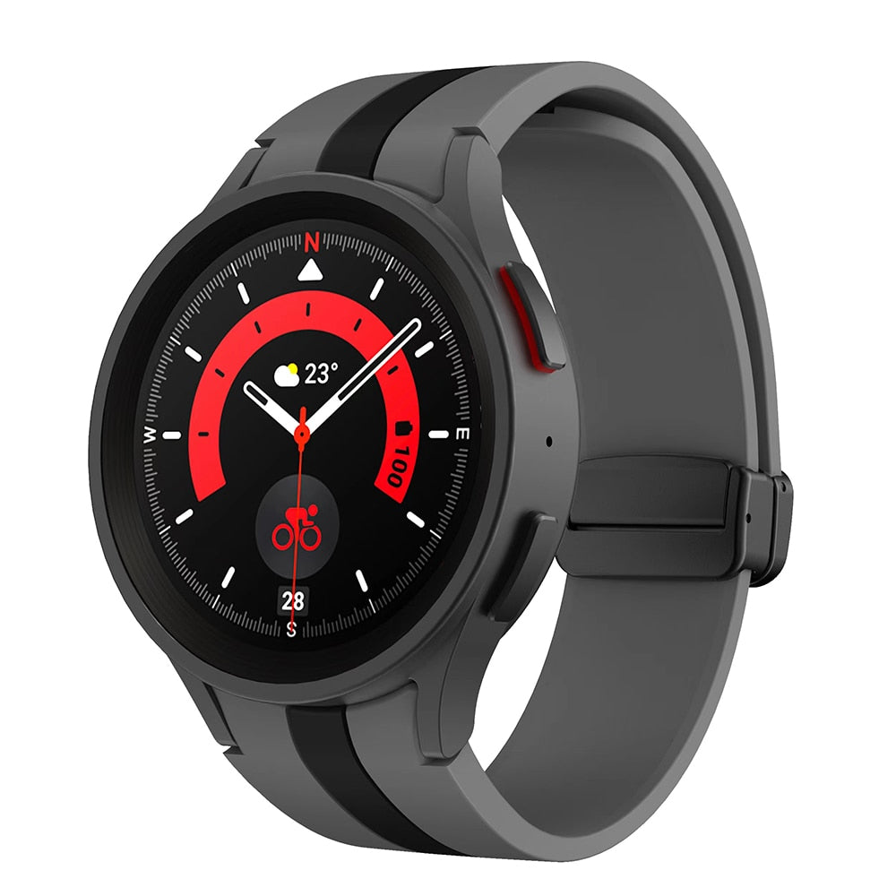 Silicone Strap for Samsung Galaxy Watch 6 Classic 43mm 47mm Watch 6 40mm 44mm M image 2