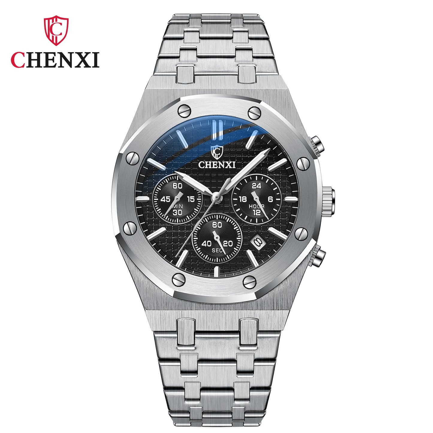 CHENXI 948 Chronograph Date Business Top Luxury Brand Quartz Watch Men Stainles image 0