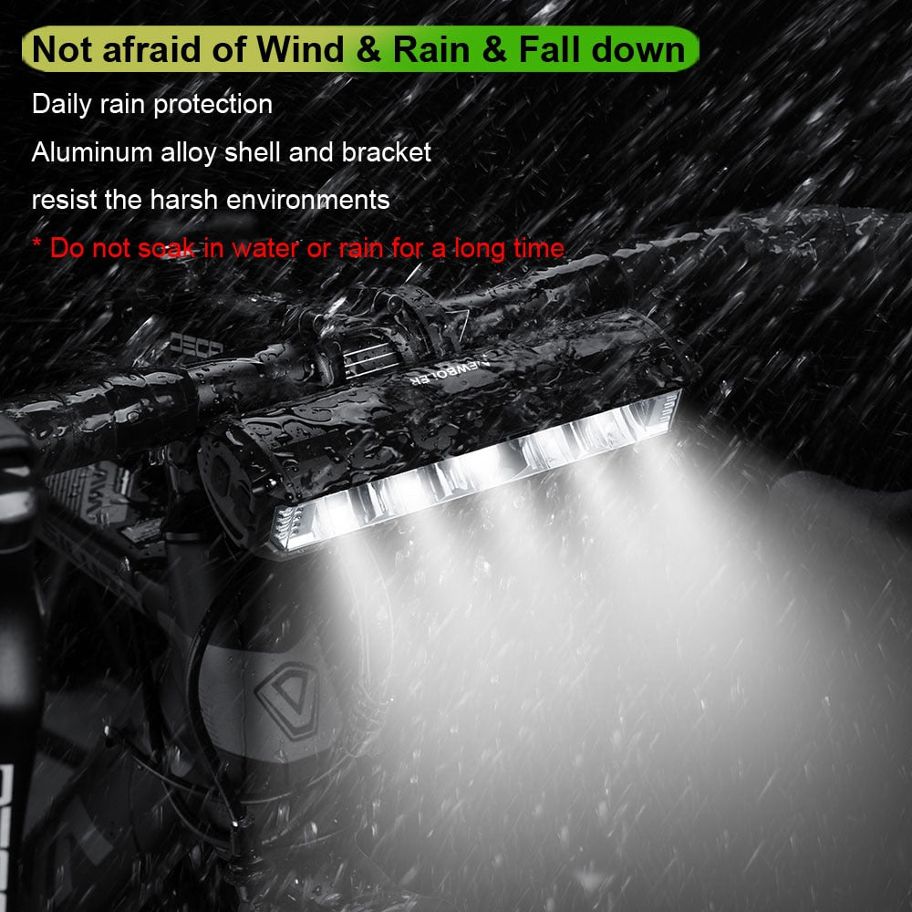 NEWBOLER Bicycle Light Front 6000Lumen Bike Light 8000mAh Waterproof Flashlight image 9