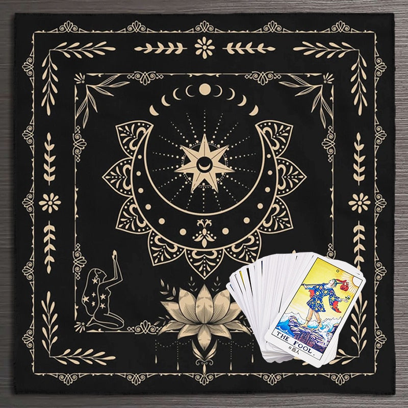 Stardust Tarot Reading Cloth Altar Cloth Alter Cloth Wicca Altar Moon Phase Mat image 5