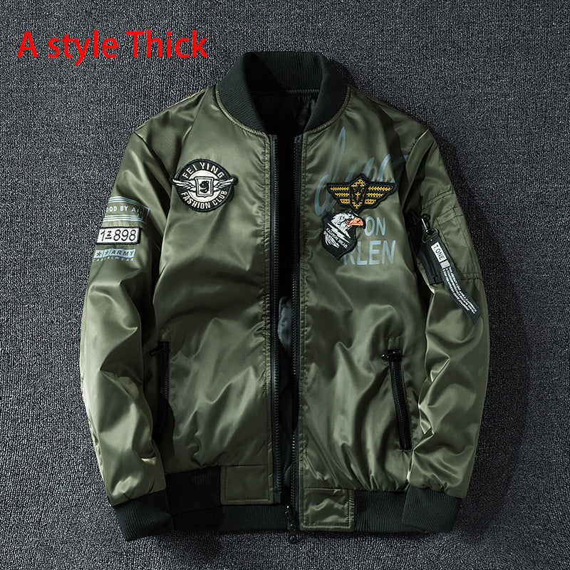 Motorcycle jacket Army Air Force Fly Pilot Jacket Military Airborne Flight Tact image 6