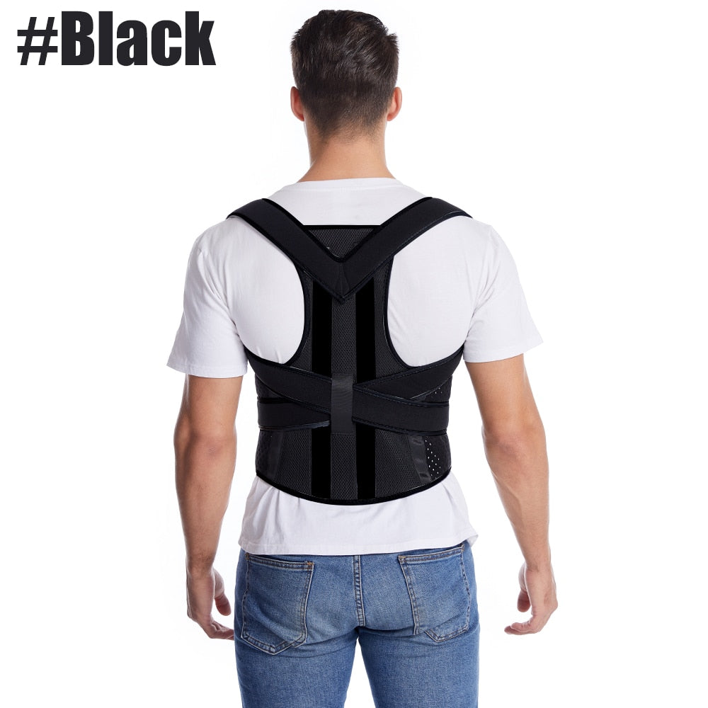 TopRunn Adjustable Posture Corrector Back Support Shoulder Back Brace Posture C image 1