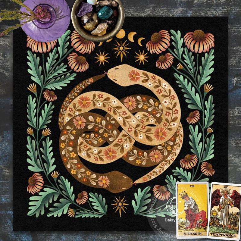Magic Snake Altar Cloth Alter Cloth Tarot Cloth for Spread Tarot Reading Cloth image 4
