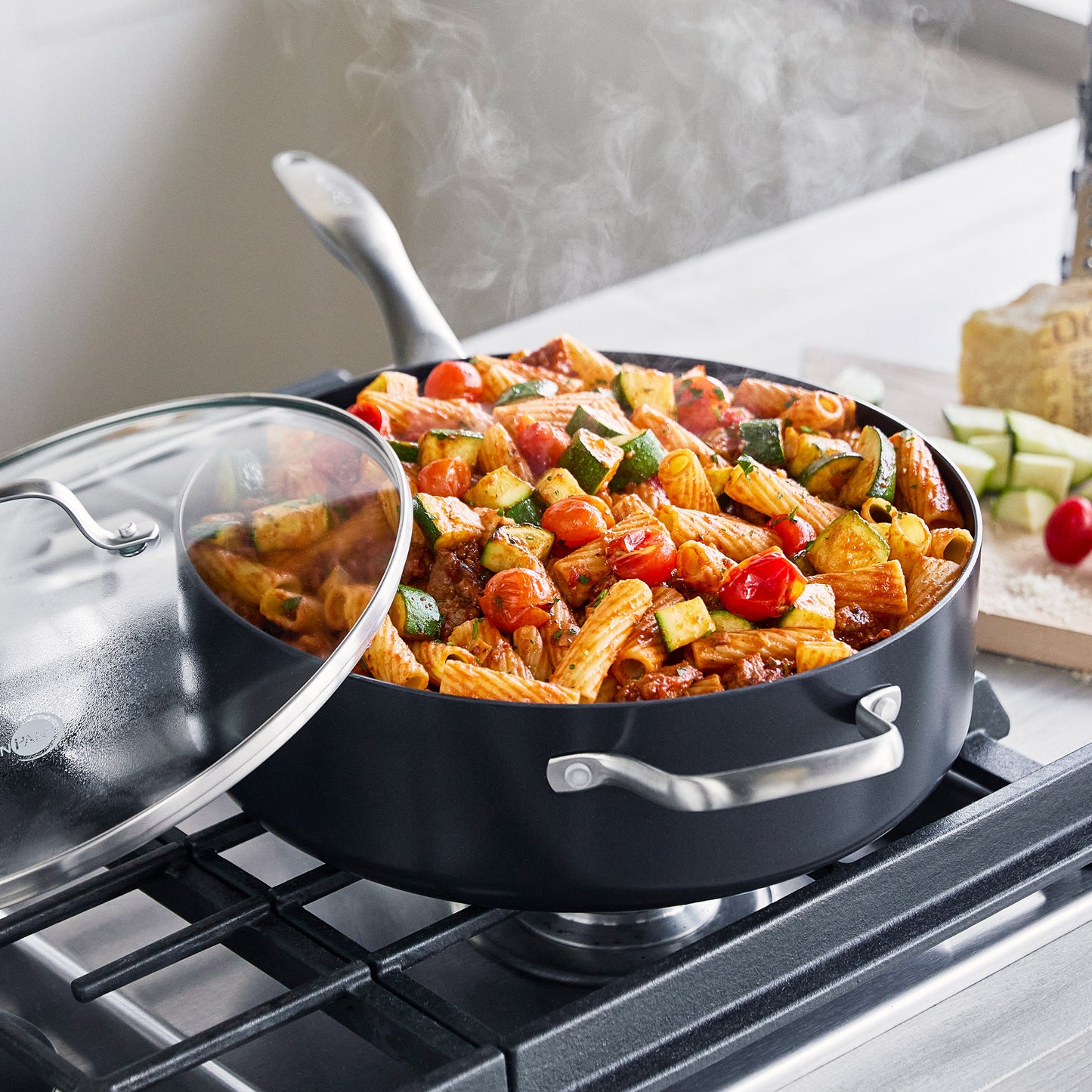 GreenPan Black Pro Ceramic Nonstick 6.56QT Saute Pan image 1