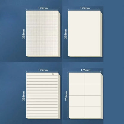 80 Pages B5 Draft Paper Thickened Zoning Horizontal Line Blank Arithmetic Paper image 8