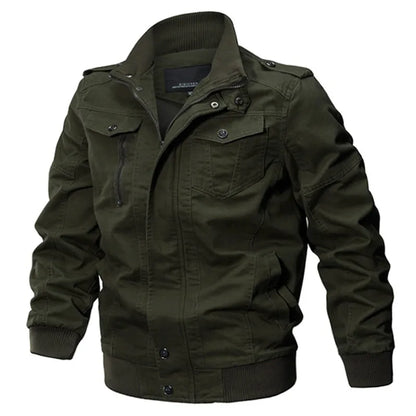 Motorcycle Military Bomber Jacket Men Spring Autumn motor Casual Multi-pocket P image 7