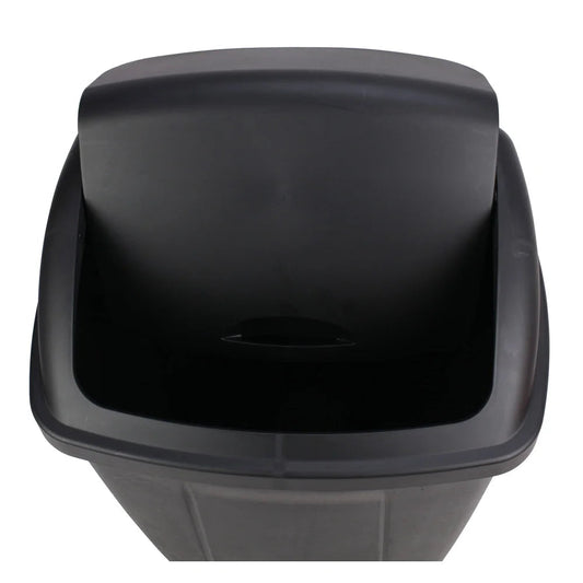 13 Gallon Durable Plastic Swing Top Trash Can Indoor Garbage Container Easy Cle