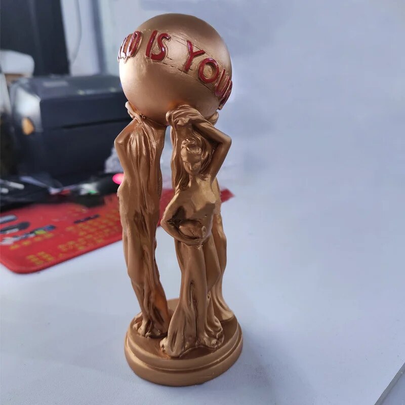 The World Is Yours Resin Statue Ornaments Miniatures Home Decoration Crafts Off image 2