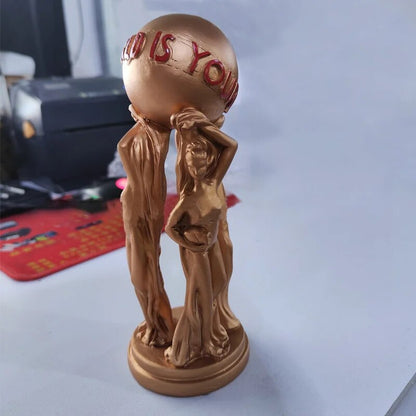 The World Is Yours Resin Statue Ornaments Miniatures Home Decoration Crafts Off image 2