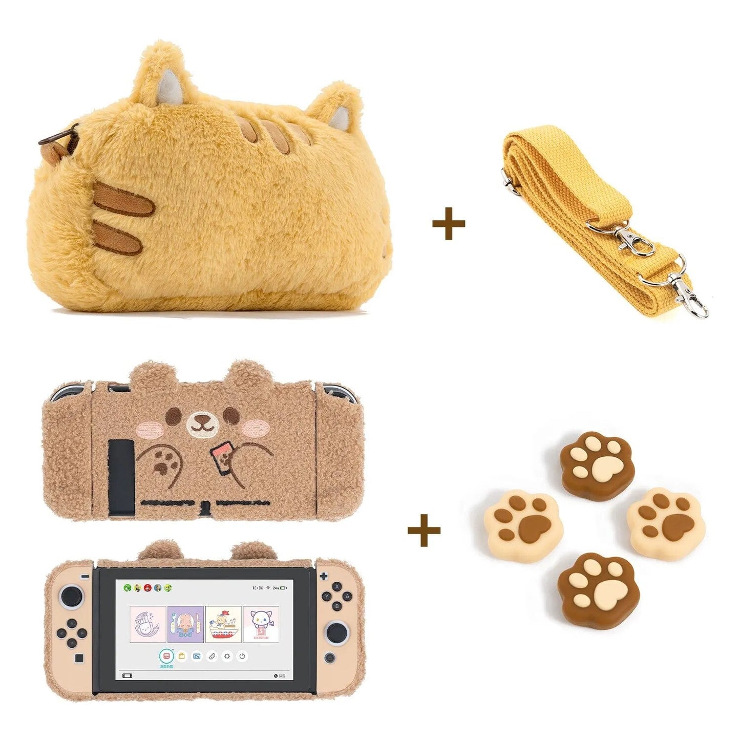 GeekShare Protective Case For Nintendo Switch  Bear Plush Nintendo Switch H image 4