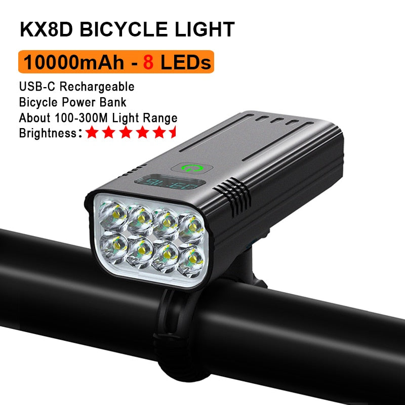 NATFIRE 12 LED Bike Light 4800 Lumen USB C Rechargeable Aluminum MTB Bicycle Li image 1