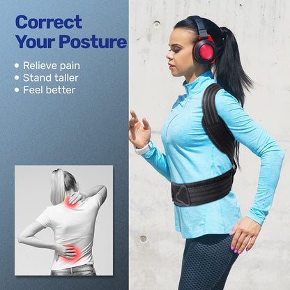 Sports Posture Corrector Back Brace, Adjustable Straightener for Mid, Upper Spi image 4