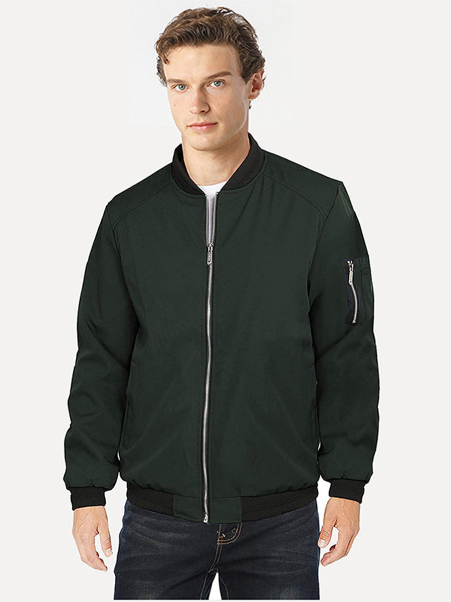 Men's Fashion Jacket, Baseball Style Outerwear, Casual and Versatile, Suitable  image 5