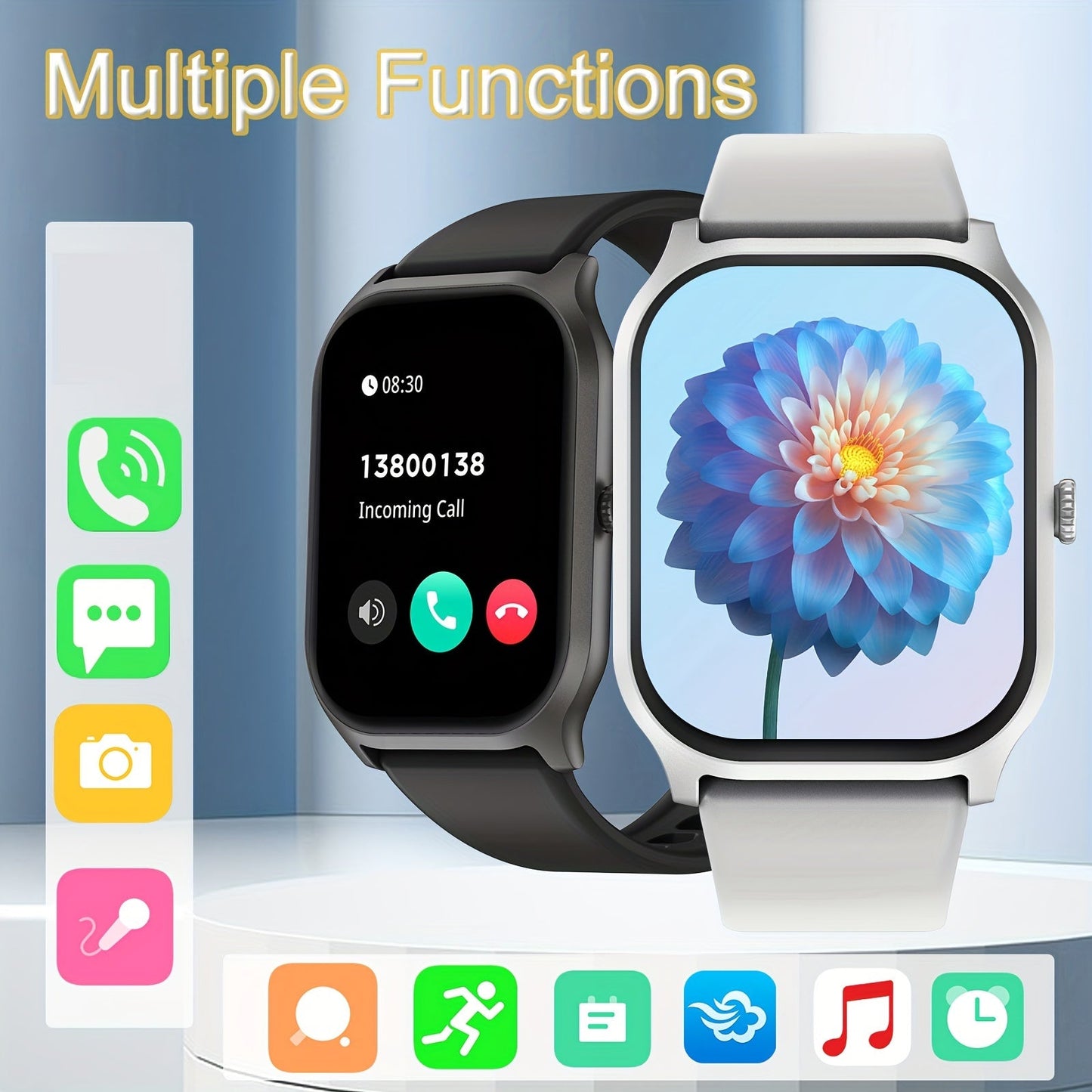 Smart watch, wireless calling/dial, multi-Sport mode, calling reminder and reje