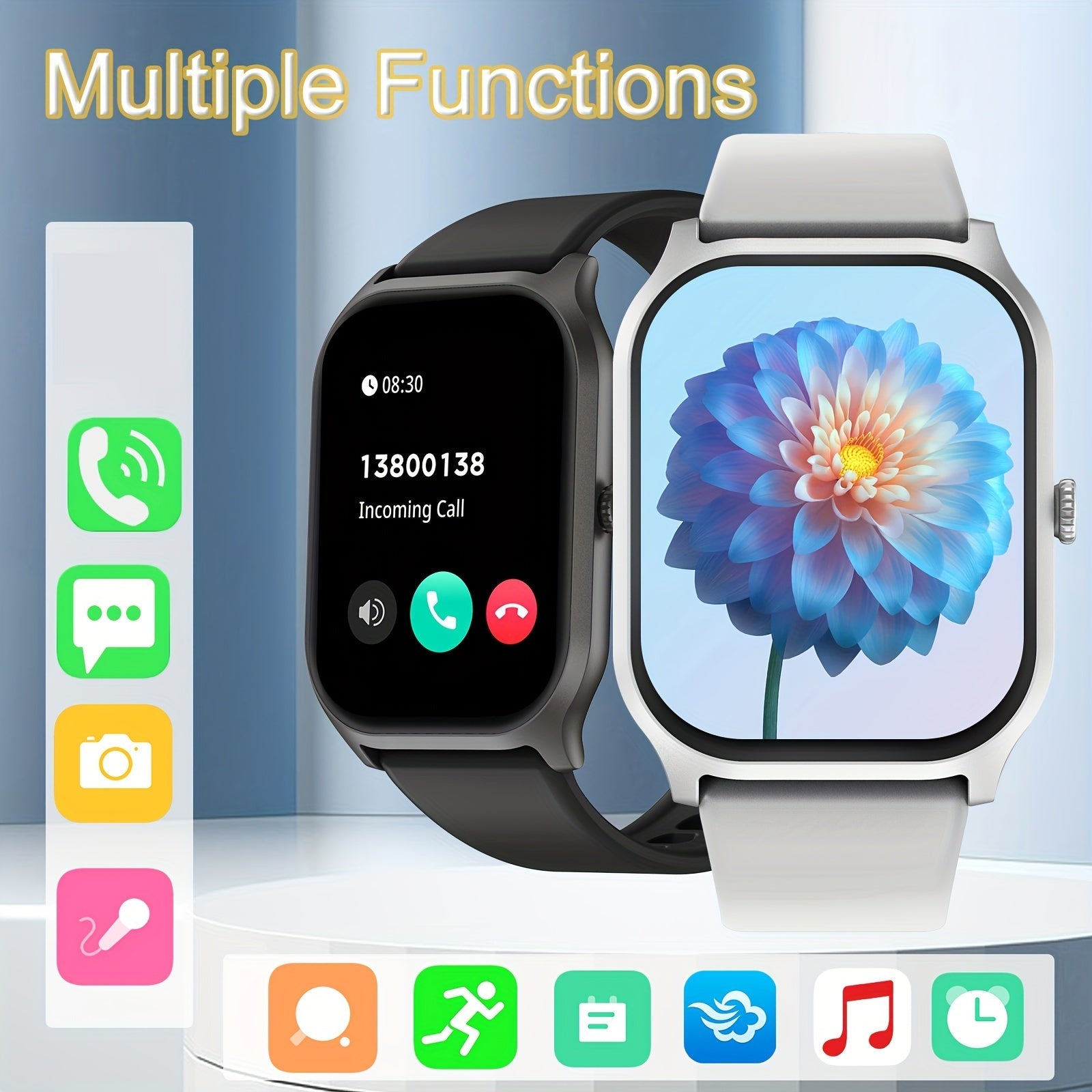 Smart watch, wireless calling/dial, multi-Sport mode, calling reminder and reje