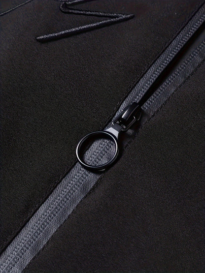 Trendy Men's alphabet embroidered bomber jacket -  design, versatile cas