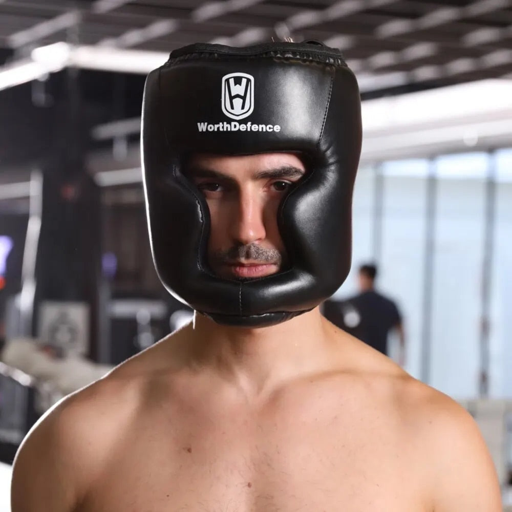 Kick Boxing Helmet PU Karate Muay Thai Guantes De Boxeo Free Fight MMA Sanda Tr image 6